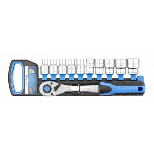 Dugókulcs készlet racsnis 1/2", 11 részes, 25 év garancia, HÖGERT HT1R332