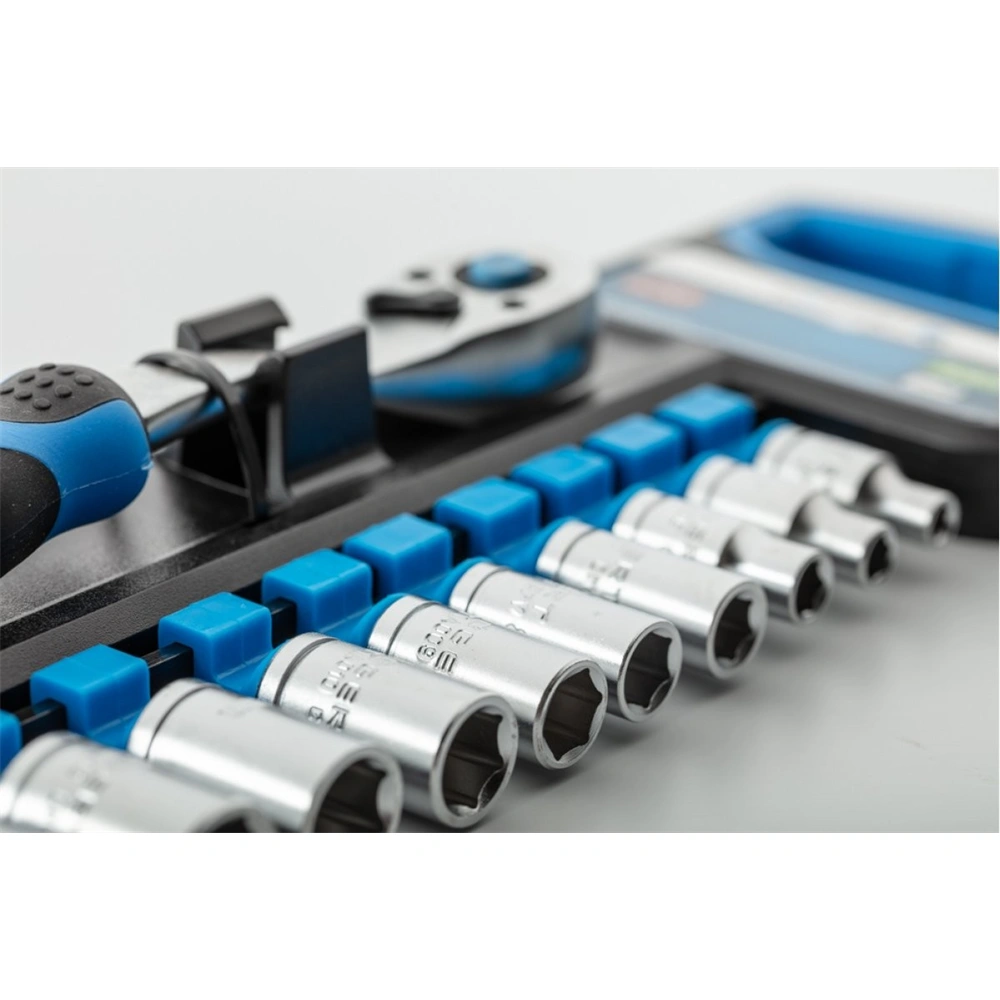Dugókulcs készlet racsnis 1/4", 4-13 mm 11 részes, 25 év garancia,  HÖGERT HT1R334