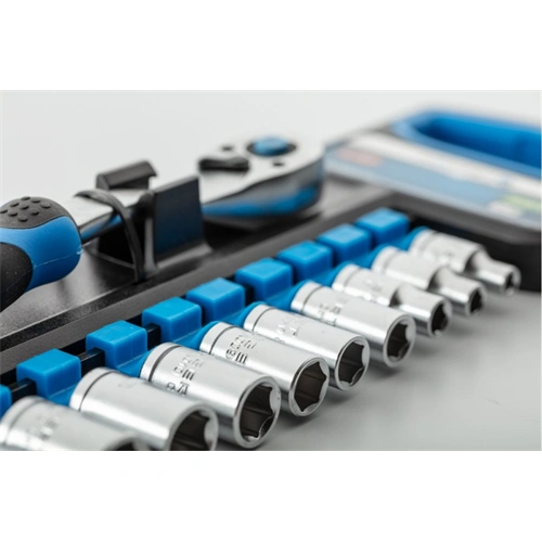 Dugókulcs készlet racsnis 1/4", 4-13 mm 11 részes, 25 év garancia,  HÖGERT HT1R334