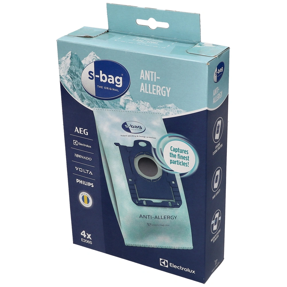 ELECTROLUX porszívó porzsák HEPA ANTI-ALLERGY E206S 4db 