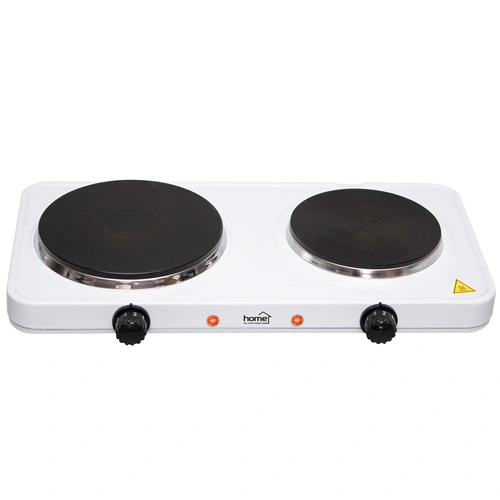Elektromos főzőlap, dupla, teljesítmény 1000 W + 1500 W, ∅15 cm + ∅18 cm főzőfelület, HOME HG R 02WH / RENDELÉSRE
