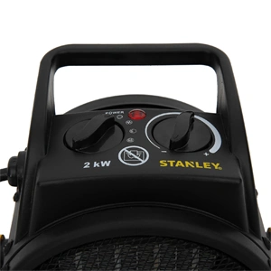 Elektromos fűtőtest, 2000 W, ipari, ventilátoros, 2 fokozatú, IPX4, fém ház, PTC fűtő, STANLEY ST-22-240-E / RENDELÉSRE