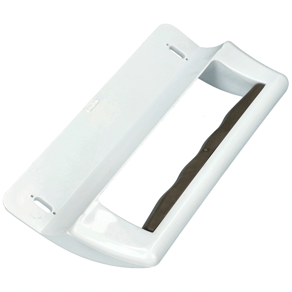 Fogantyú, gumibetétes, ívelt, fehér, műanyag (utángyártott) LEHEL 404 hűtőgép