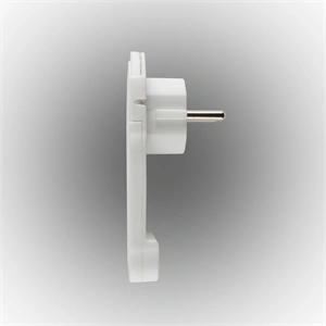 Földelt csatlakozódugó, extra lapos,  IP20, 16A, fehér