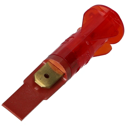 Glimlámpa piros kerek csúcsos 1W