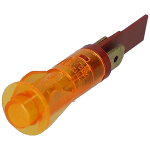 Glimlámpa sárga kerek csúcsos 1W