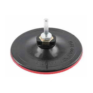 Gumitányér tépőzáras, 125  mm, HÖGERT HT8D210  / RENDELÉSRE