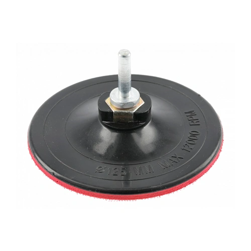 Gumitányér tépőzáras, 125  mm, HÖGERT HT8D210  / RENDELÉSRE