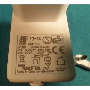 Hálózati adapter 6V  (hajnyíró) Rowenta FD-88 /RENDELÉSRE