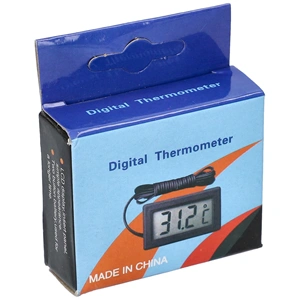 Hőmérő digitális elemes -50 - +70 (fekete) EGYSZERŰ TPM10 (Sz.: 46mm, M.: 26mm, Mélység: 13mm)