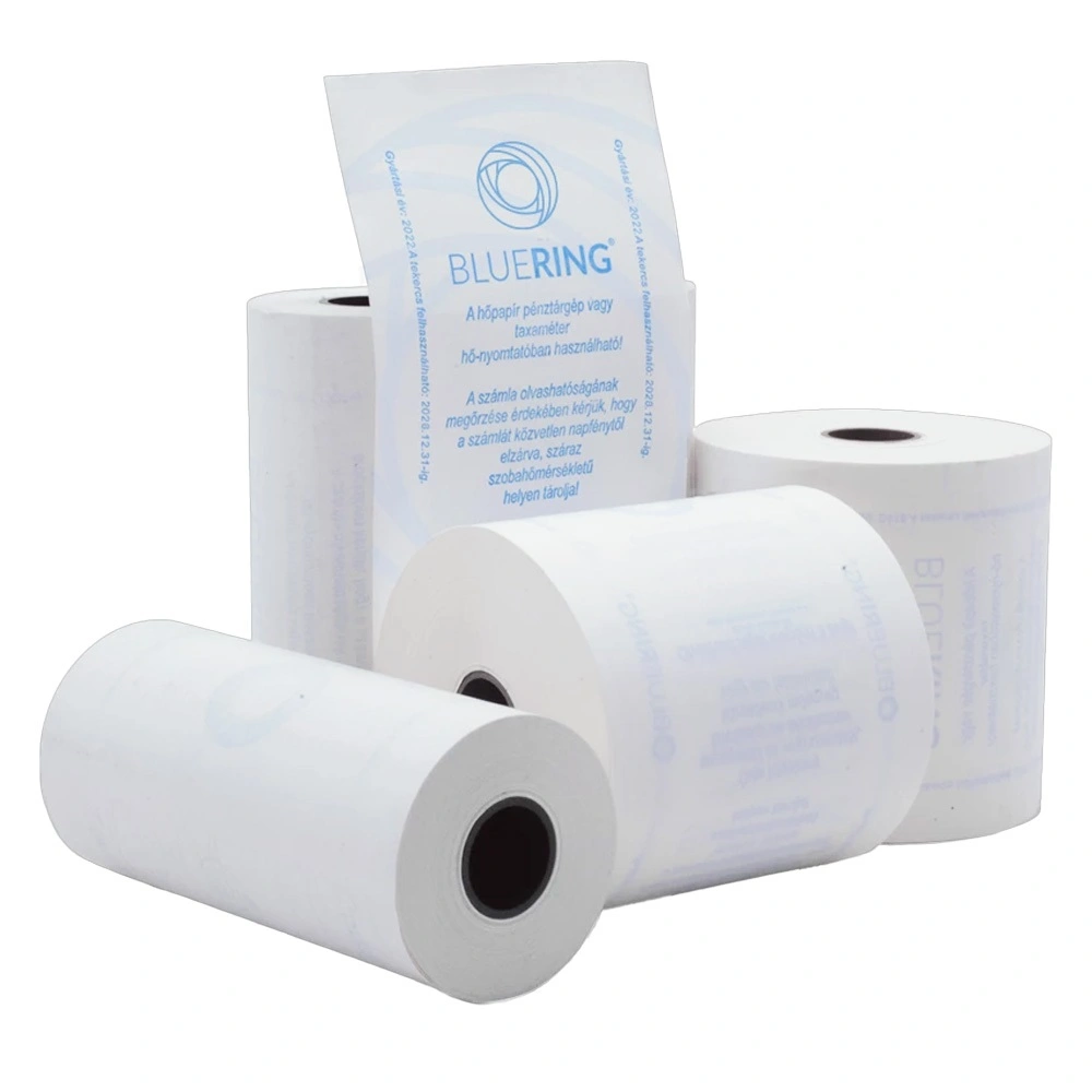 Hőpapír 80 mm széles, 17fm hosszú, cséve 12mm, 10 tekercs/csomag, ( 80/40 ) BPA mentes Bluering®