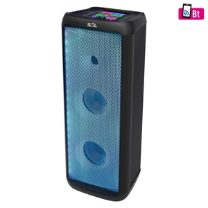 Hordozható party hangdoboz, beépített akkuval és LED fénnyel, bluetooth, KARAOKE, 120W,  SAL PAR 221DJ / RENDELÉSRE