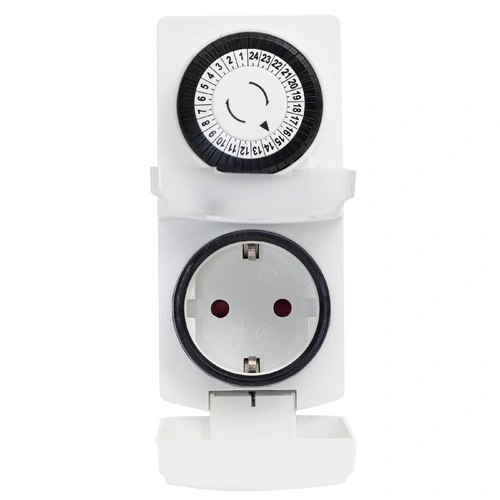 Időkapcsoló, mechanikus, kültéri, napi, 24 órára programozható, IP44, 3680W, GAO 0768H