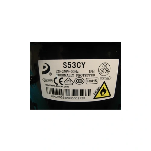 Kompresszor S53CY, R600A 220-240V/50HZ / RENDELÉSRE