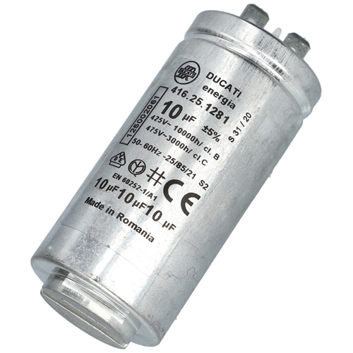 Kondenzátor motor 10uF (eredeti) ZANUSSI szárítógép / RENDELÉSRE