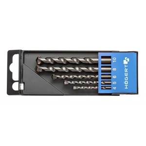 Kőzetfúrószár készlet (4/5/6/8/10 mm), 5 részes, HÖGERT HT6D378