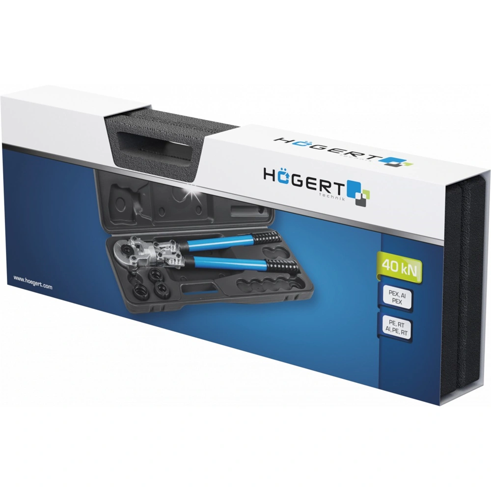 Krimpelő fogó készlet ALPEX (5 rétegű) csövekhez 16/20/26/32 mm átmérőhöz, 25 év garancia, HÖGERT HT1P1645 / RENDELÉSRE