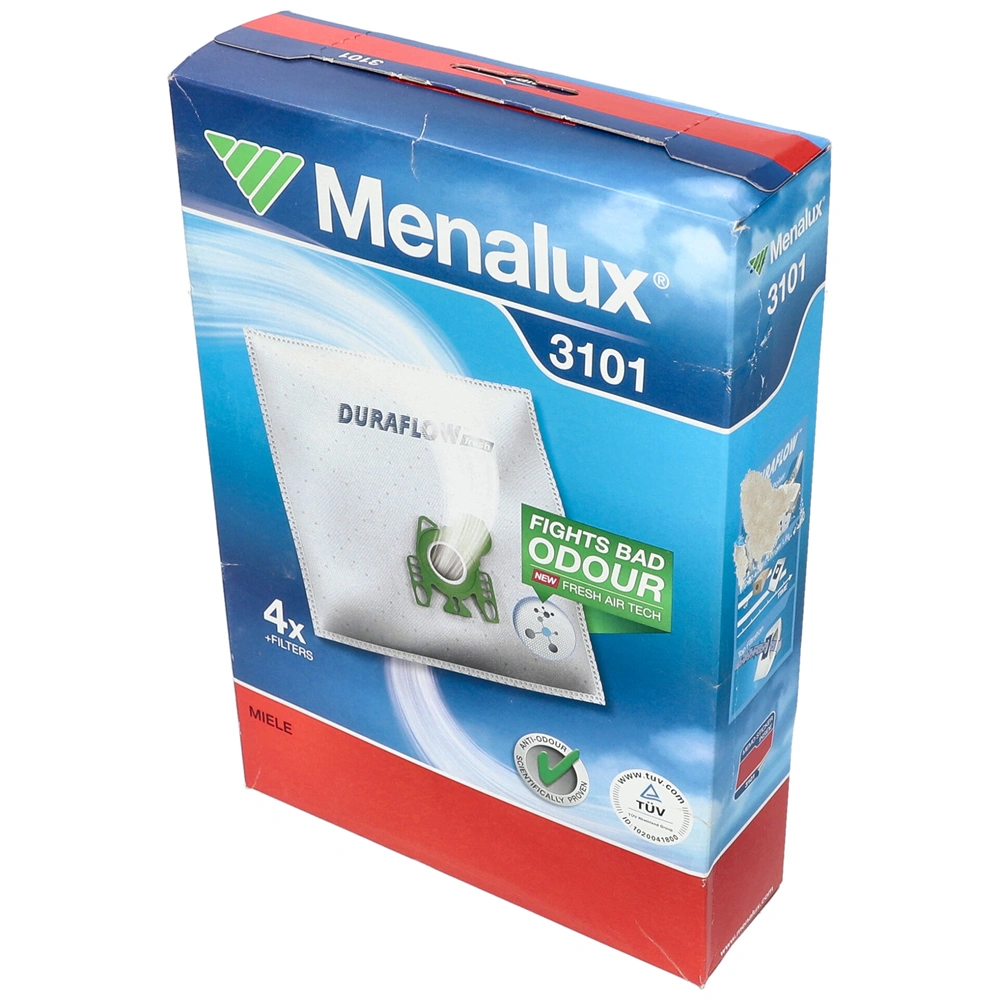 MENALUX 3101 porszívó porzsák 4db+2 filter (eredeti) MIELE,WELTSTAR