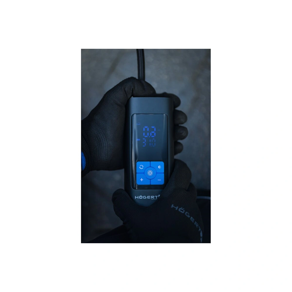 Mini kompresszor, Power bank és LED fény funckióval. 10 bar, 80w, 6000mAh, HT8G626