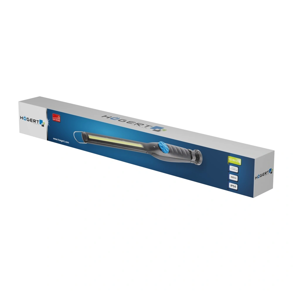 Munkalámpa, akkumulátoros, COB LED, 10W, IP54, 400 lm , HÖGERT HT1E409