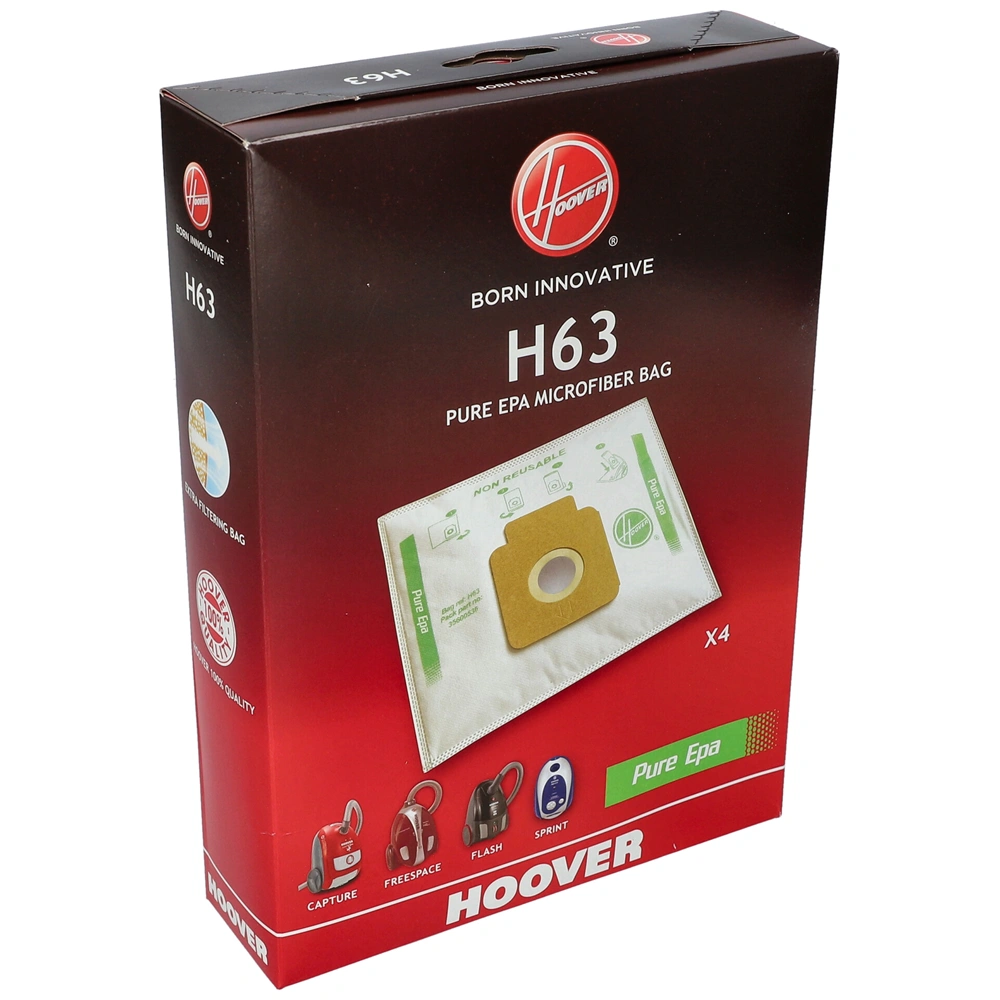 Porzsák, mikroszálas H63 4db (eredeti) HOOVER porszívó / RENDELÉSRE