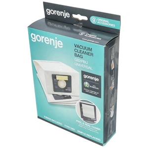 Porzsák, papír 5db+szűrő (eredeti) GORENJE porszívó pl: VCK1800EA, VCK1801B, TRITON