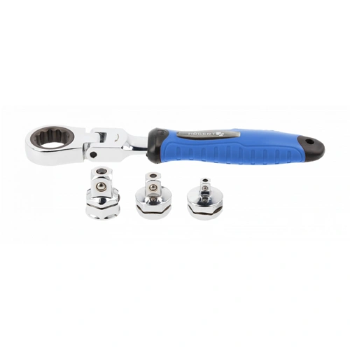 Racsnis, csuklós hajtószár 1/4", 3/8", 1/2" fejjel, 25 év garancia, HÖGERT HT1R395