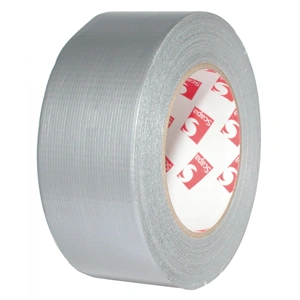 Ragasztószalag, ezüst, textil erősítés, 50 mm széles,  50 m