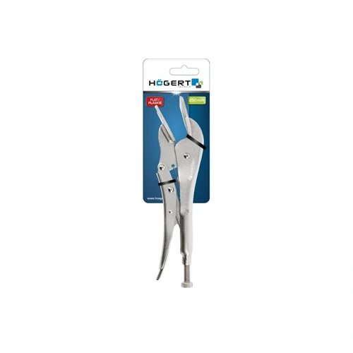 Rögzítő fogó, lapos fejű, 250 mm , HÖGERT HT1P387  / RENDELÉSRE