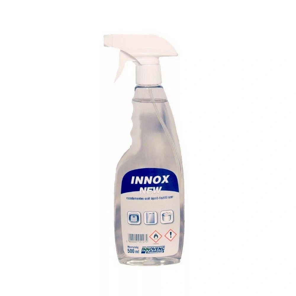 Rozsdamentes acélápolószer szórófejes 500 ml Innox New