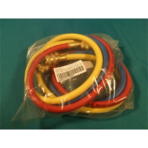 Szerviztömlő készlet R134a 1/4 col SAE, 3x0.9 m piros kék sárga/RENDELÉSRE