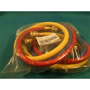 Szerviztömlő készlet R134a 1/4 col SAE, 3x0.9 m piros kék sárga/RENDELÉSRE