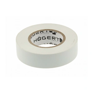 Szigetelőszalag, fehér, 20m, 19 mm, HÖGERT HT1P285