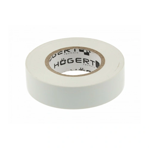Szigetelőszalag, fehér, 20m, 19 mm, HÖGERT HT1P285