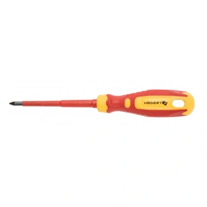 Szigetelt csavarhúzó, csillag fejű, mágneses, PZ1 x 100  mm vékony szár, 1000V , HÖGERT HT1S968