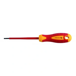 Szigetelt csavarhúzó, lapos fejű, mágneses, SL3 x 100  mm szár, 1000V , HÖGERT HT1S903