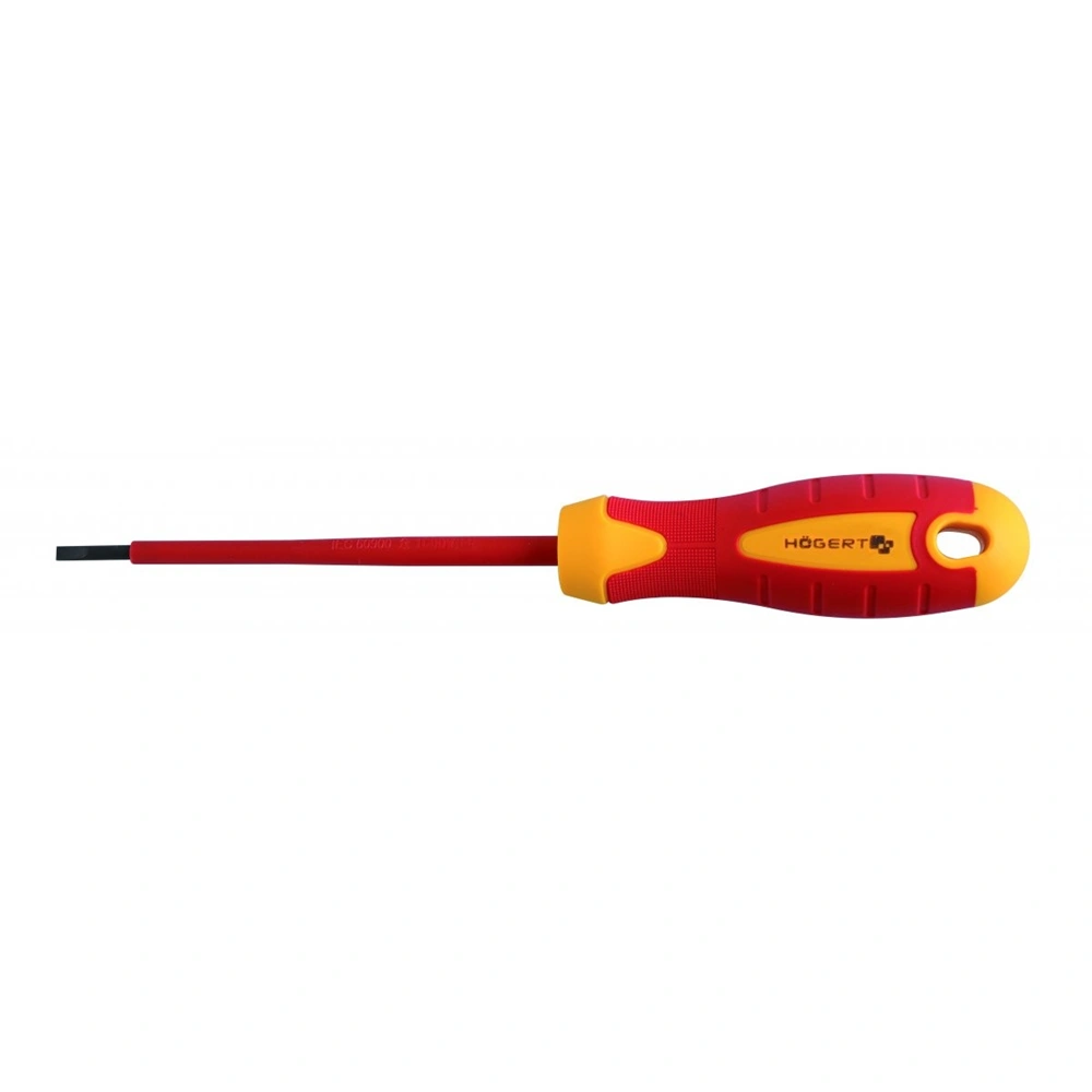Szigetelt csavarhúzó, lapos fejű, mágneses, SL4 x 100  mm szár, 1000V , HÖGERT HT1S904