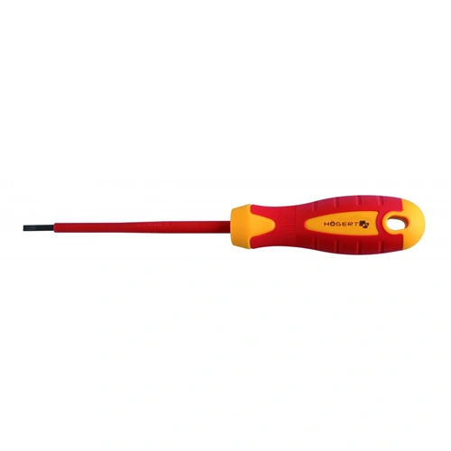 Szigetelt csavarhúzó, lapos fejű, mágneses, SL4 x 100  mm szár, 1000V , HÖGERT HT1S904
