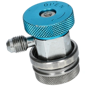 Töltő csatlakozó autóklíma R134a 1/4 coll SAE x 13 szívóoldali LP (kék)