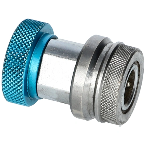 Töltő csatlakozó autóklíma R134a 1/4 coll SAE x 13 szívóoldali LP (kék)