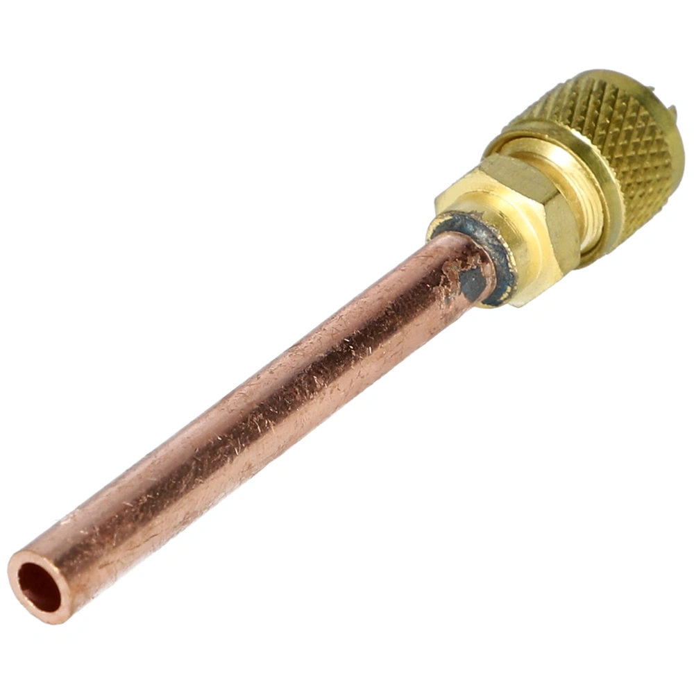 Töltőcső + szelep 5 cm csővel  D=6 mm (univerzális) hűtőgép