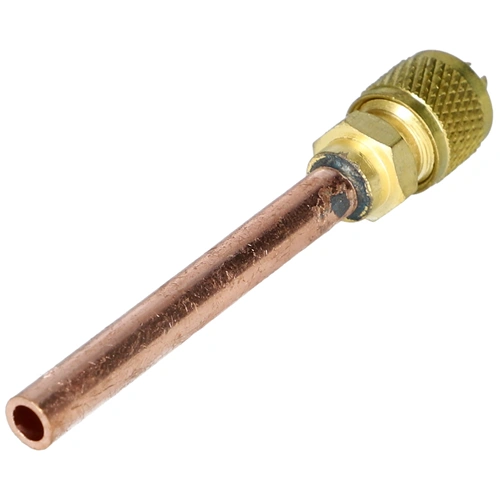 Töltőcső + szelep 5 cm csővel  D=6 mm (univerzális) hűtőgép