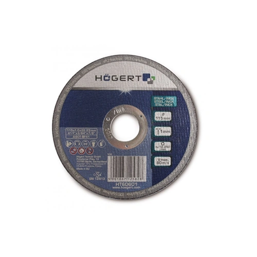 Vágókorong 115x1.0 fém/inox , HÖGERT HT6D601