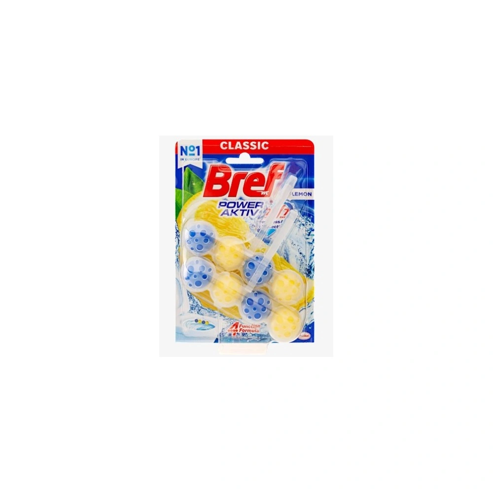 WC illatosító 2 x 50 g golyós Power Aktiv Bref Lemon